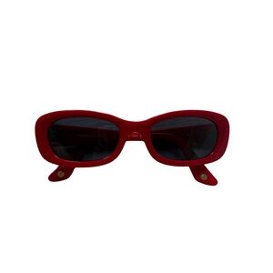 CHANEL Red CC Sunglasses